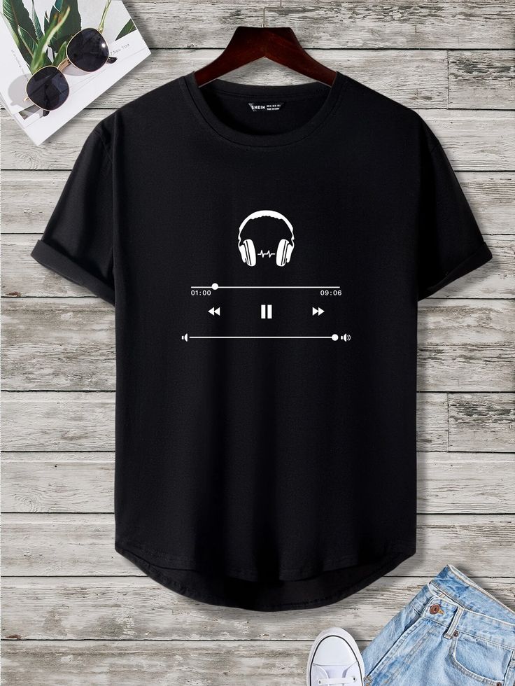 manfinity homme men t shirts fit crew neck short sleeve graphic tee music tee casual summer polyester